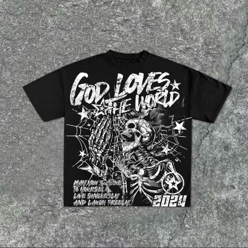 Black/Green Graphic tee